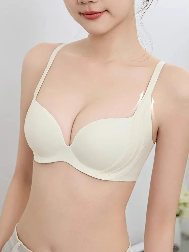 MOYISU Anti-Sag Full Coverage Bra Small Bust | Wireless Push Up Lift | Seamless Bralette for Summer Cooling Comfort CA Underwear