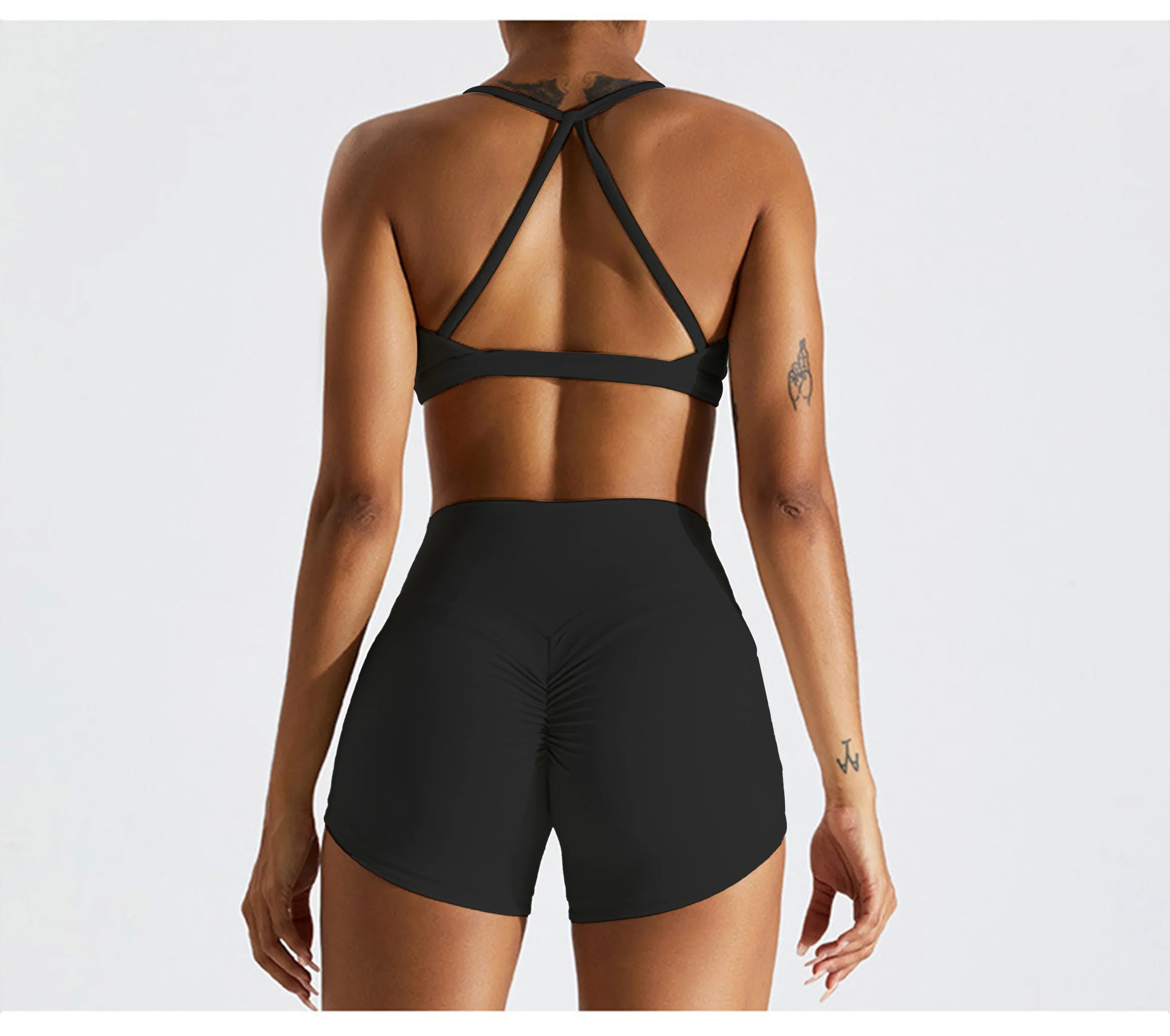 Summer Sexy Scrunch Sports Bra Gym Top Women Running Back Cross Top Sportswear Workout Underwear Fitness Workout Yoga Clothing