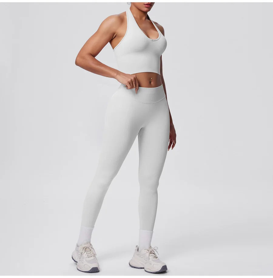 2pcs Yoga Set Gym Outfits Clothes Athletic Wear Yoga Suits For Women Fitness Set Tracksuits Sports Bra Gym Leggings Sportswear