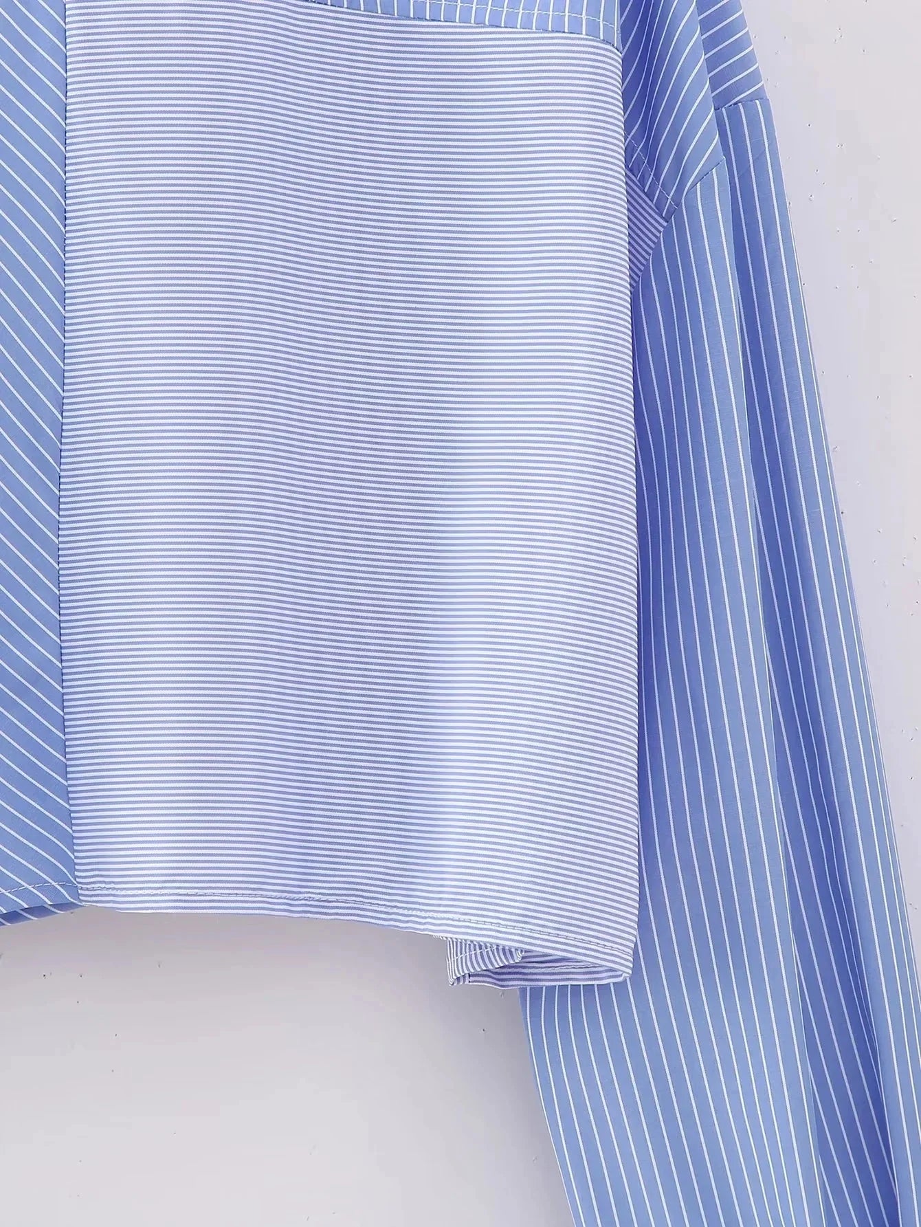 Foridol Stripes Crop Top+shirt 2 Pcs Outfits Women Casual Summer Autumn Casual Set Blue Matching Set Shorts Set Female Suit