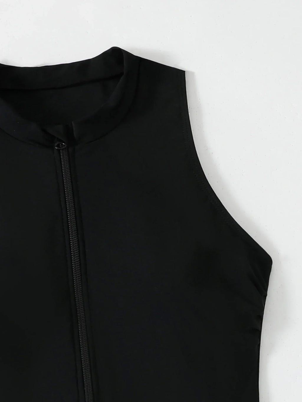 2026 Zipper Swimsuit One Piece Sleeveless Sporty Swimwear Women Sexy Solid Bathers Bathing Swimming Swim Suit Female Beachwear