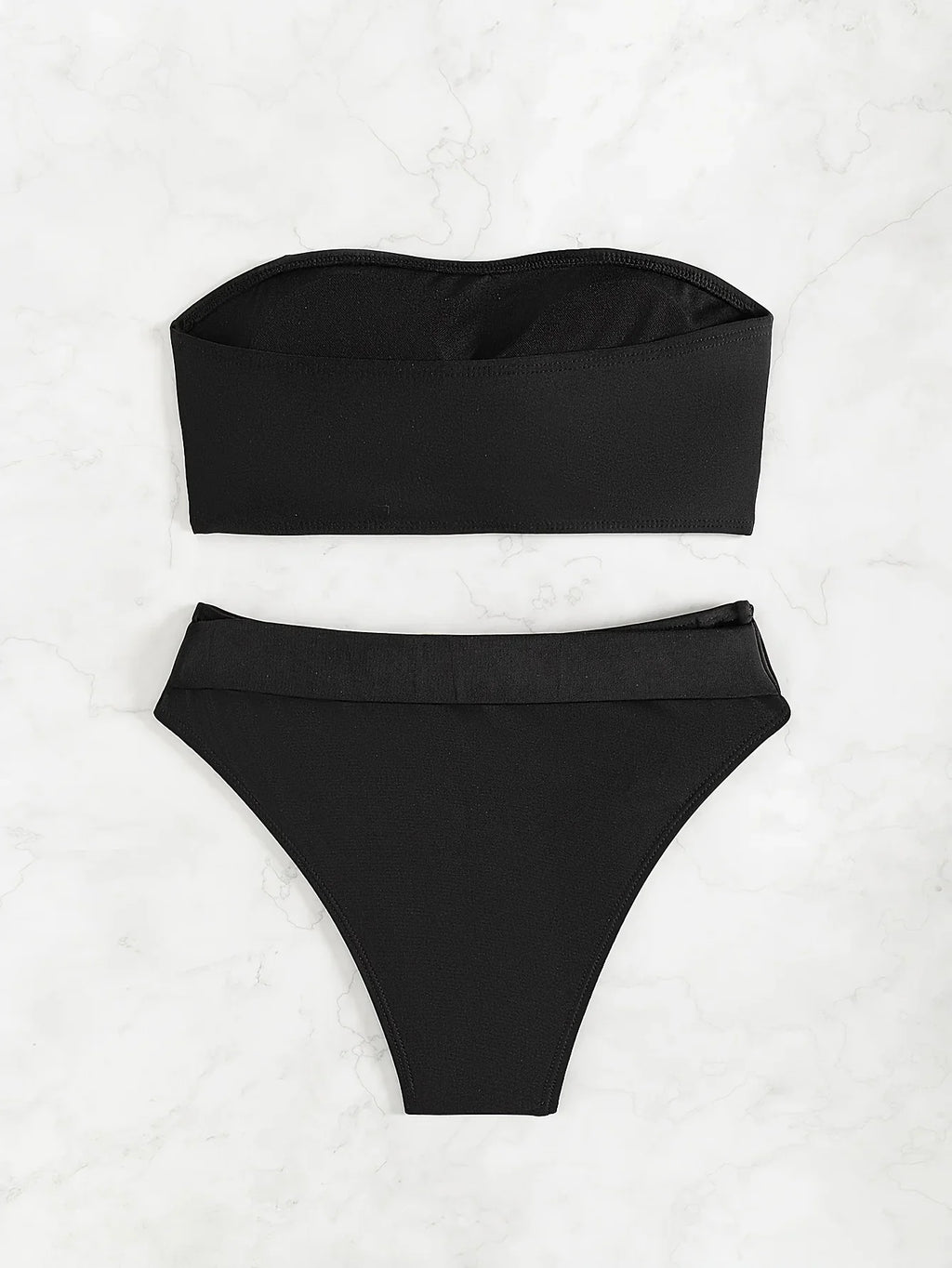 ZTVitality Solid Bikini Sexy Bikinis 2024 New Arrival Padded Bra Strapless High Waist Swimsuit Women Swimwear Summer Biquini