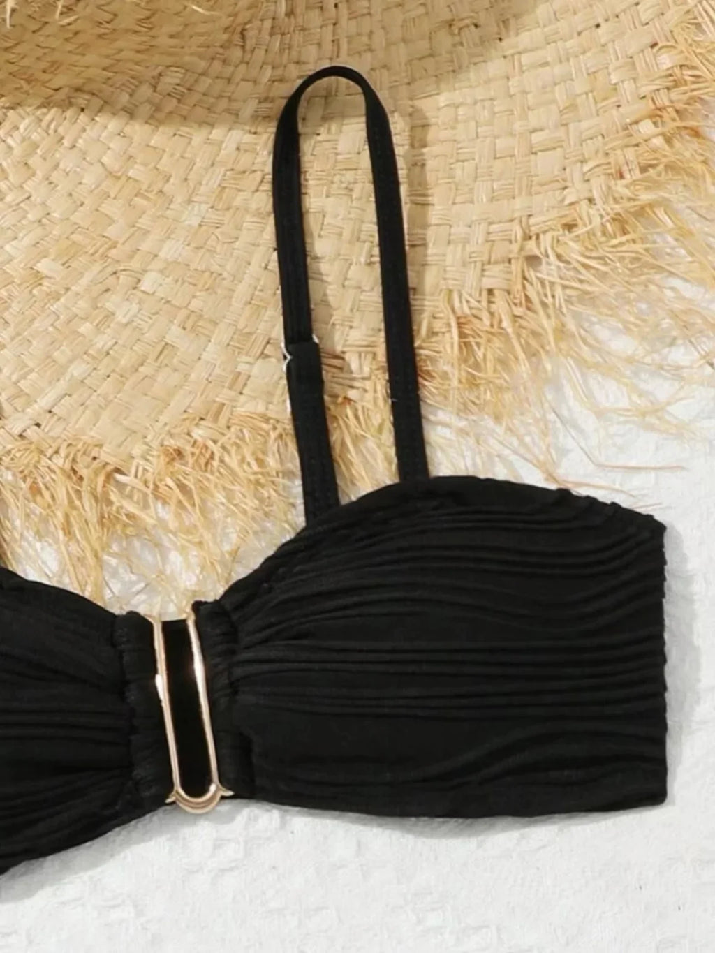 Sexy Black Beige Mesh Skirt 3 Piece Bikini Set 2025 Women Summer Metal U Wire Push Up Swimwear Bathing Suit Holiday Swimsuit