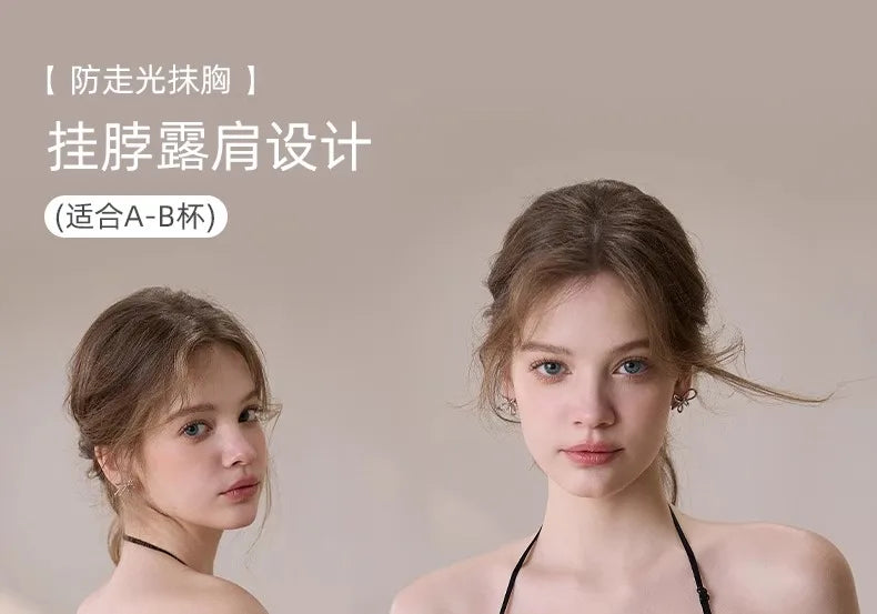 Vintage Multiway Bra Halter Neck Non-Slip Adhesive Bra for Small Bust Satin Backless Strapless Summer Lingerie UK S-XL MOYISU AB