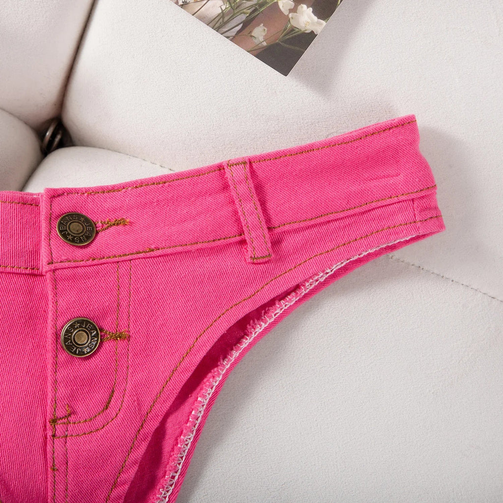 Sexy Low Waist Mini Denim Shorts Women Summer Beach Short Pants Jeans Woman Fashion Womens Club Party Jean Micro Shorts LTMW
