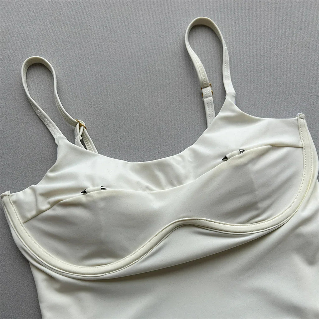 Sexy Cut Out Underwired Women Swimwear One Piece Swimsuit Female Extreme String Mini Micro Thong Bather Bathing Suit Swim V7744