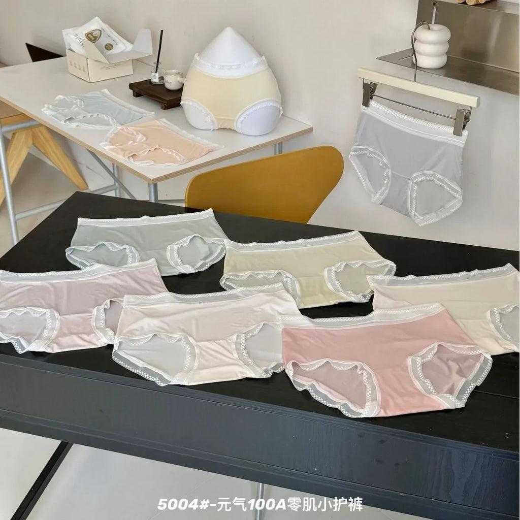 Zero-feel comfortable, breathable and lightweight women's mid-waist underwear