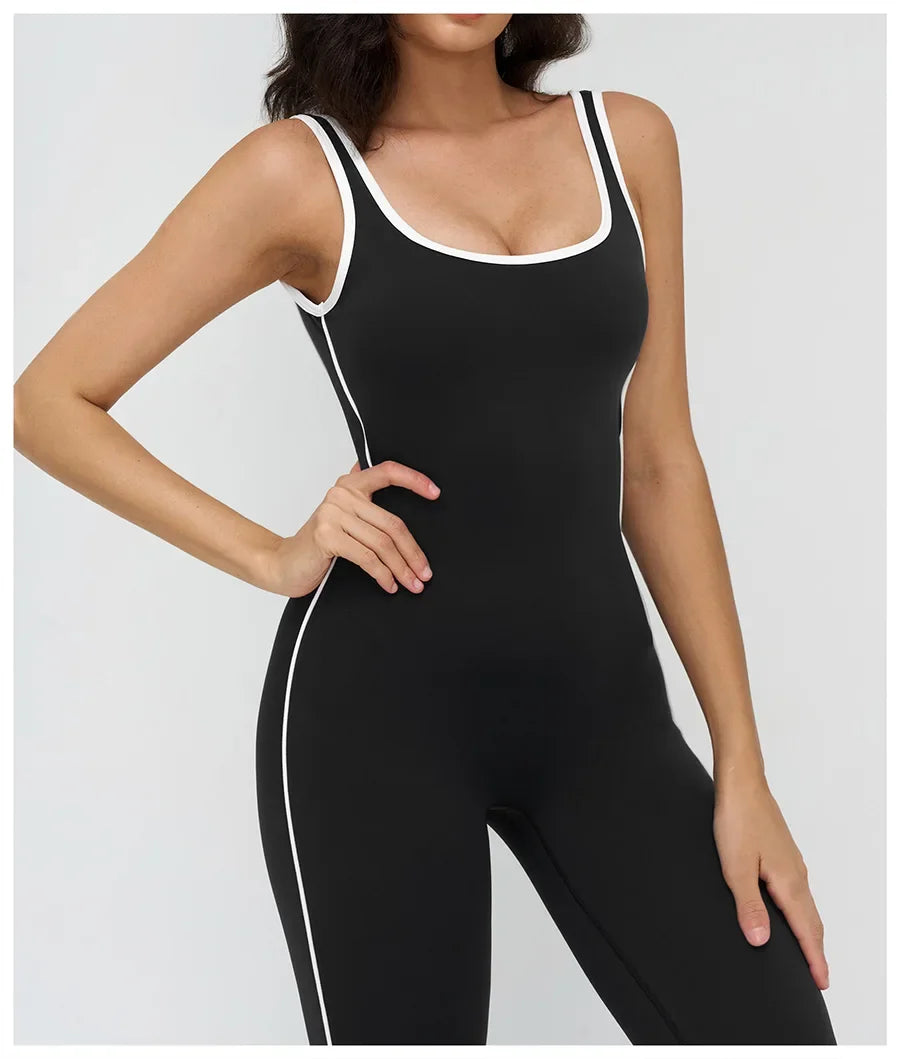 Women Jumpsuit Gym Set Yoga Suit Back Cross Sportswear Sports Jumpsuit Fitness Dance Performance Rompers Workout Bodysuits