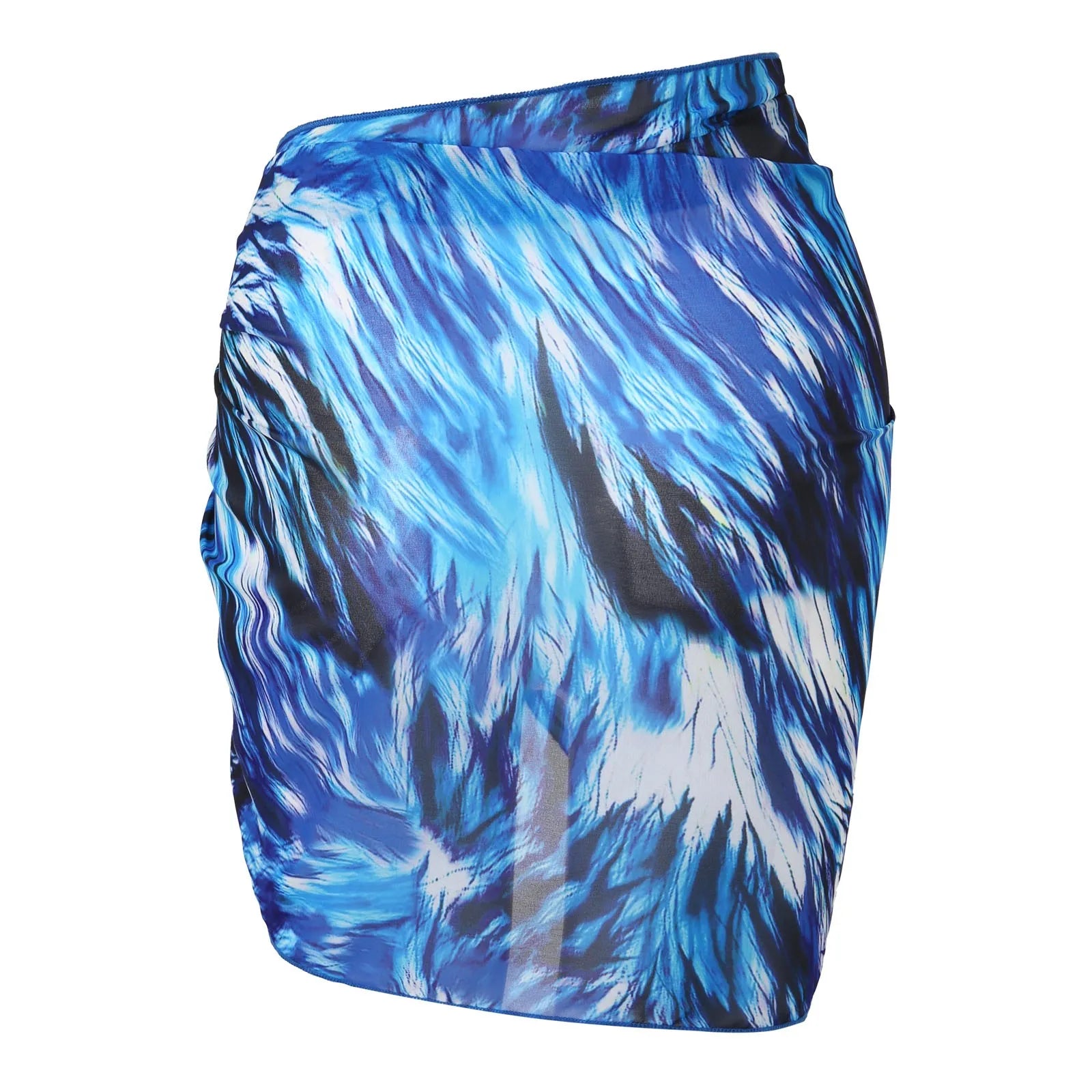 Women Sheer Wrap Cover Up Skirt Beach Wrap Bikini Leopard Print Zebra Stripes Beach Skirt For Swimwear Summer Bathing Suit
