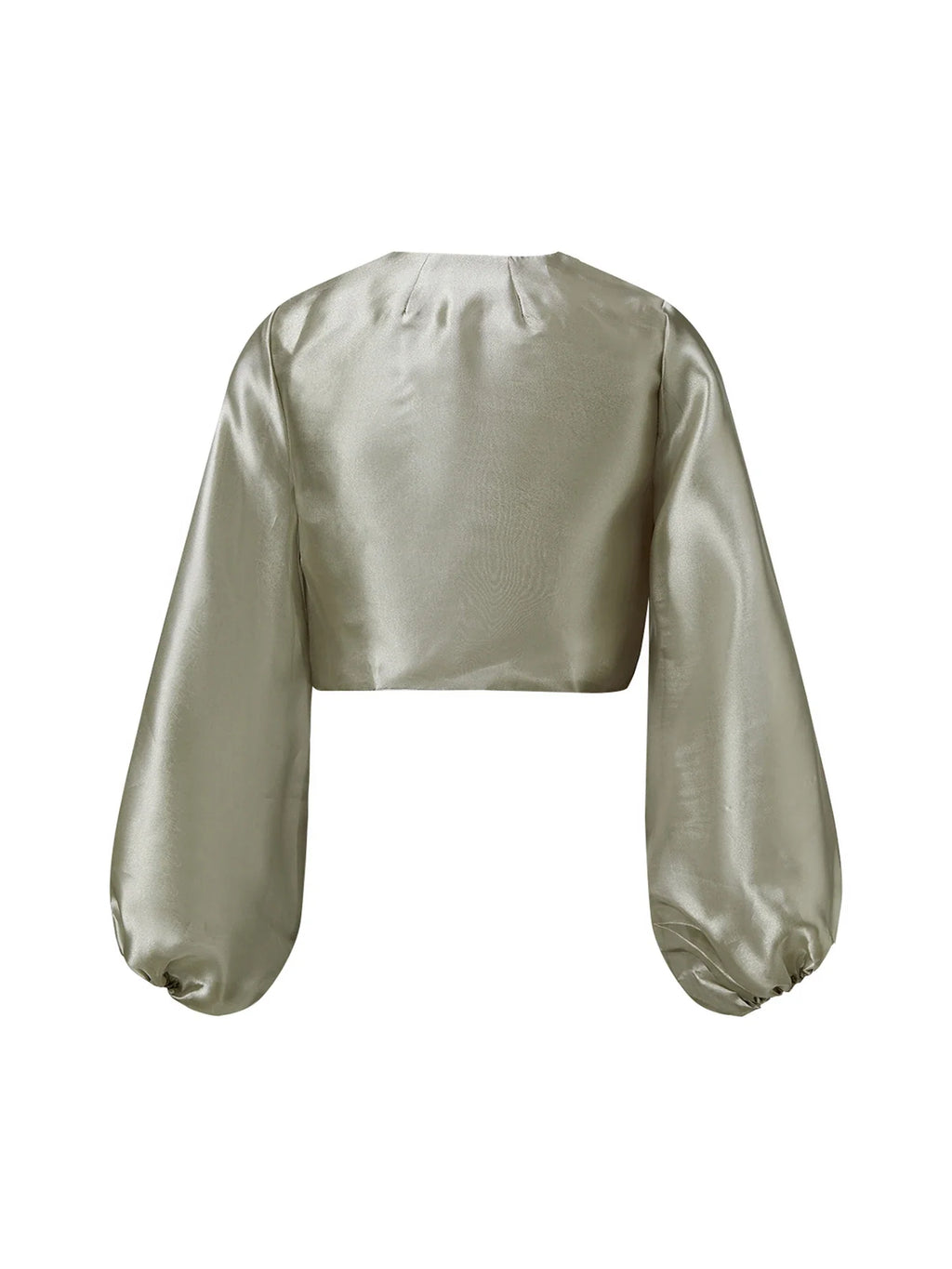 Women Chiffon Cropped Shrugs Fashion Stylish Sheer Open Front Balloon Long Sleeve Cardigan Blouse Shirts Bolero Cover-ups