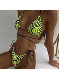 2026 Leopard Wrap Around Halter Micro Mini Bikini Women Swimwear Female Swimsuit Two-pieces Bikini set Bather Bathing Suit Swim