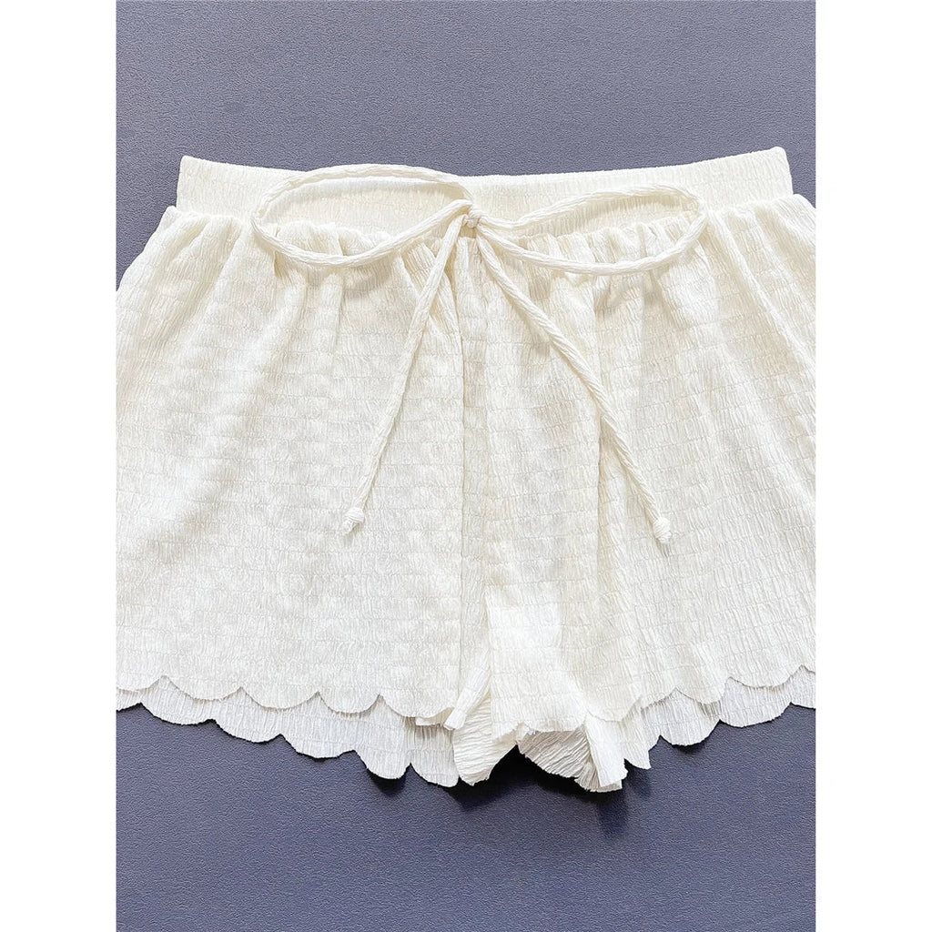 Ruffled Firlled Halter Bikini Women Swimwear Female Swimsuit Three-Pieces Bikini Set With Shorts Bather Bathing Suit Swim V5673
