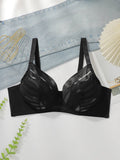 Women's sexy plus size lingerie mesh see through sexy French thin style solid color gathering push up sexy bra MR3442