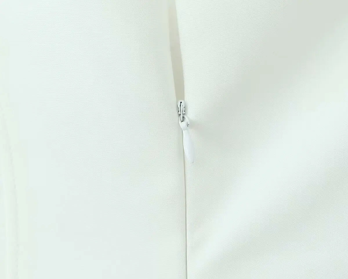 Bowknot Off Shoulder Strapless Party Short Dress for Women 2025 Elegent Lady White Pleated Mini Vestidos Female Backless Dress