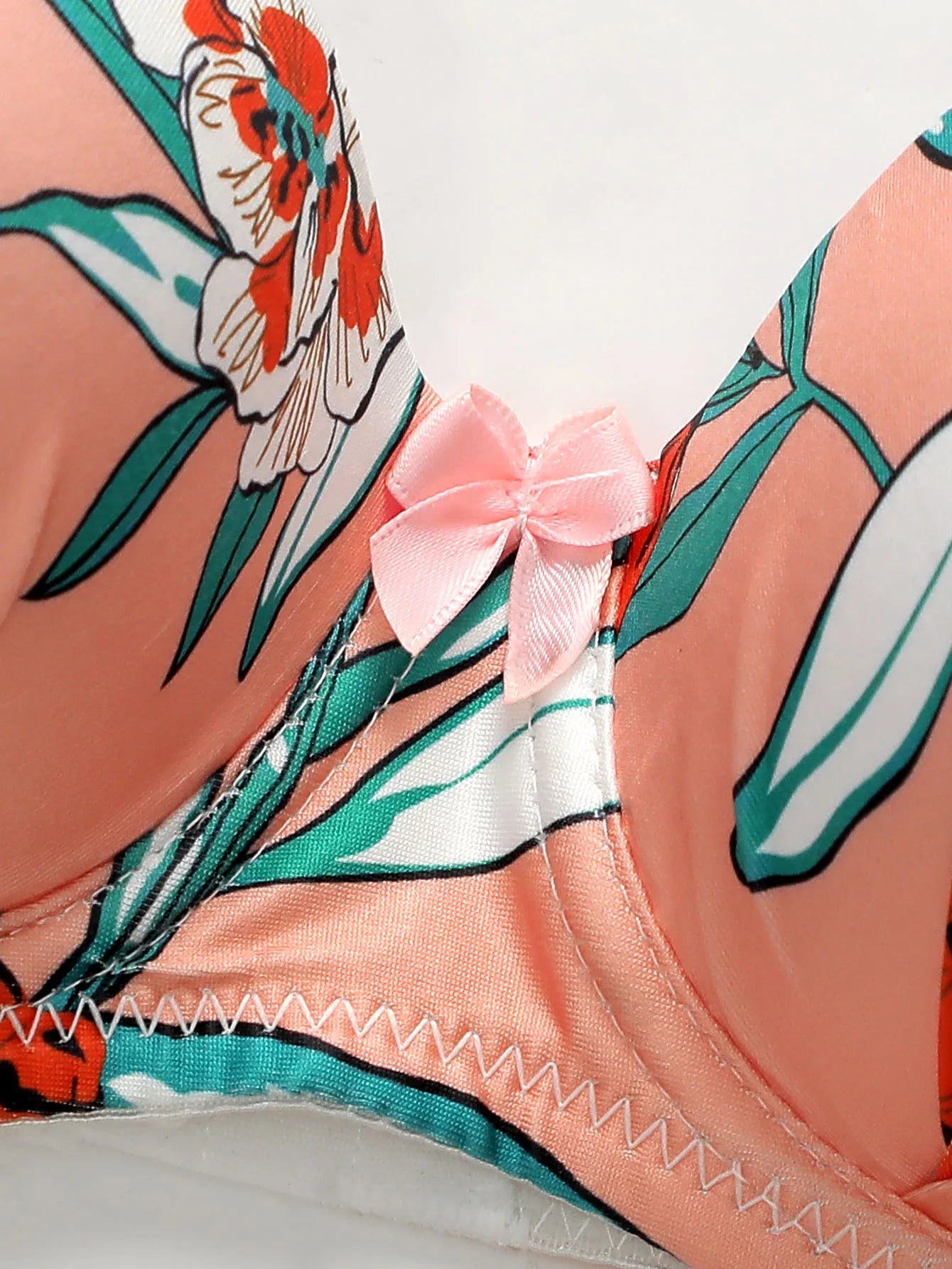 party print 2-piece braissere fashionable Island vacation pull up women's Lingerie bra with steel support sexy underwear A2138