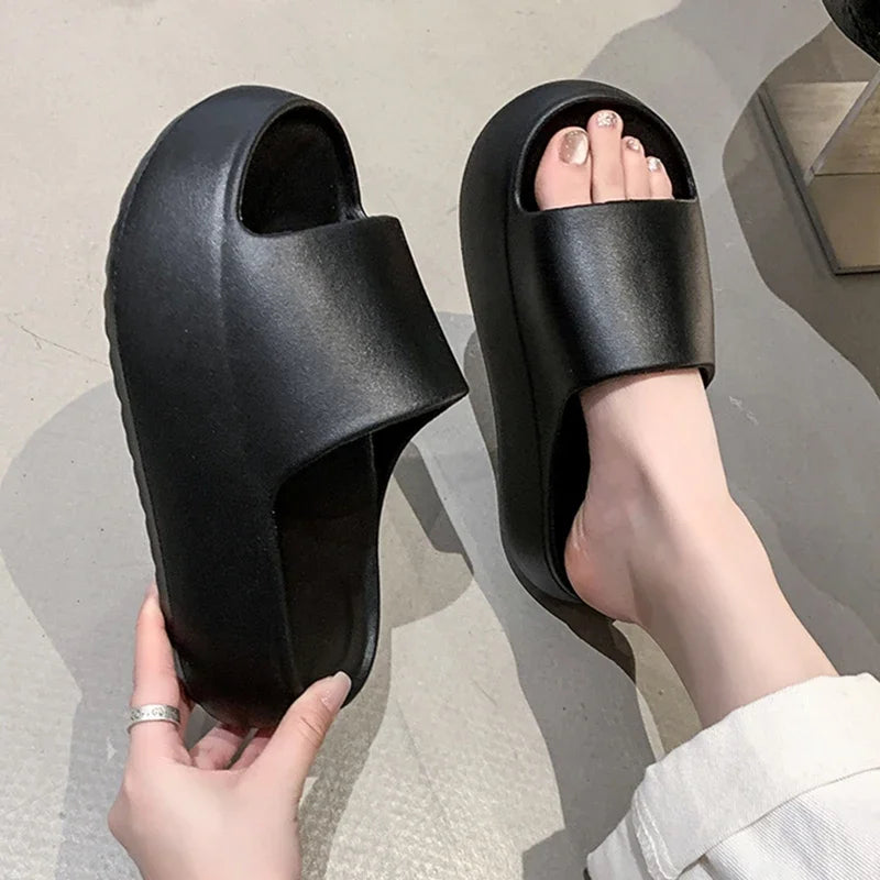 Summer Eva Chunky Platform Slippers Women Comfortable Soft Thick Bottom Sandals Woman 2025 Non Slip Beach Flip Flops Female