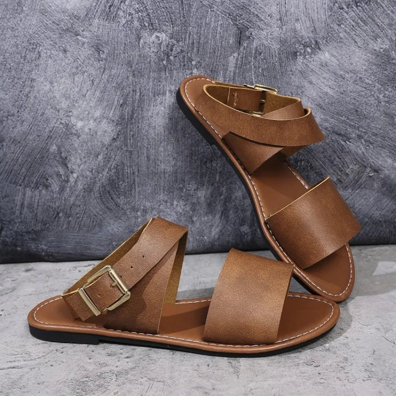 Women's  Flat Sandals Casual Comfortable Summer Shoes Women Lightweight Non Slip  Beach