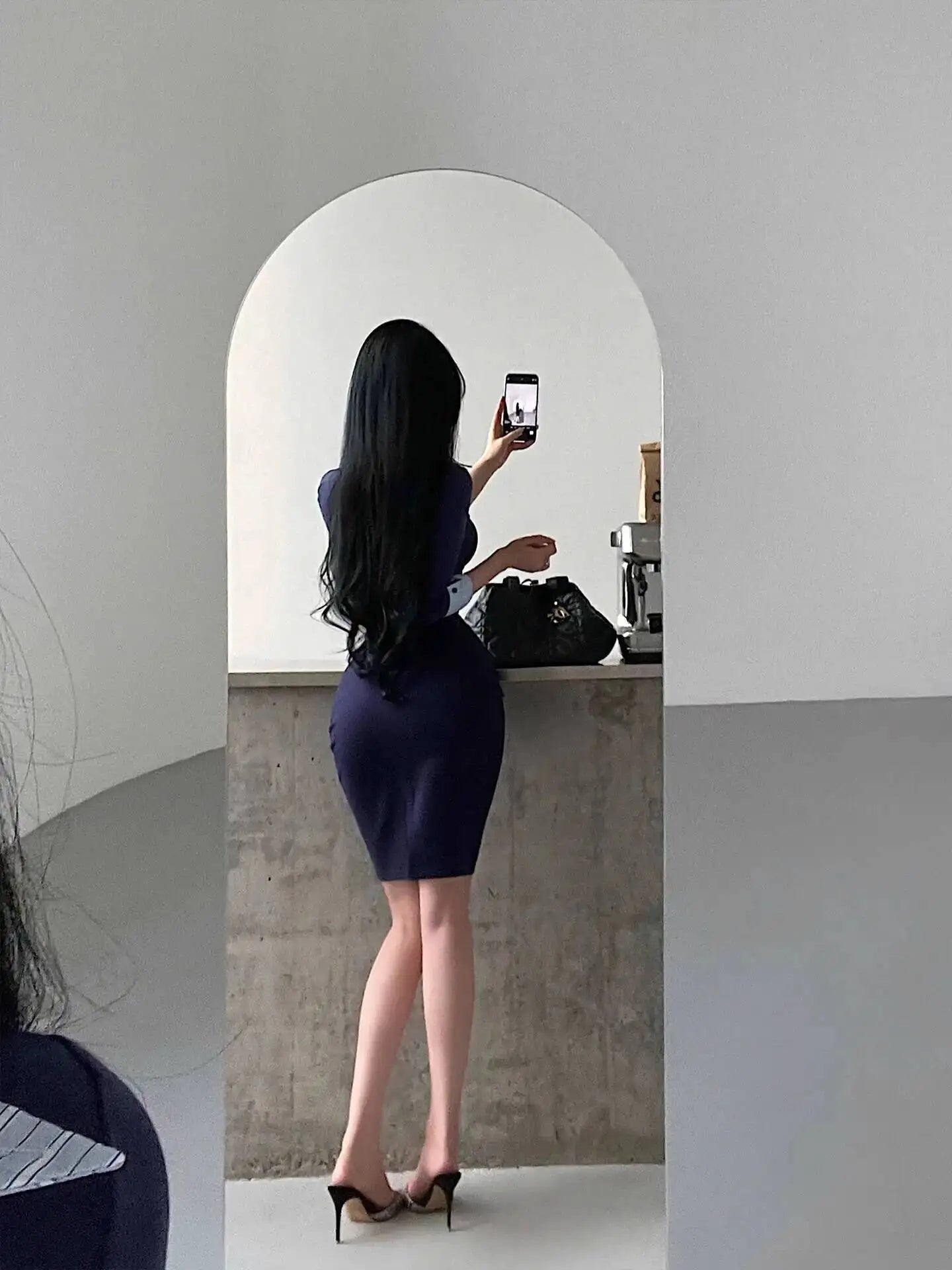 Korean Pure Desire Sexy OL High Waist Ruched Hip Slit Mid-Length Bodycon Skirt Fashion Sexy Women Mini Skirts 2026 New BL9X