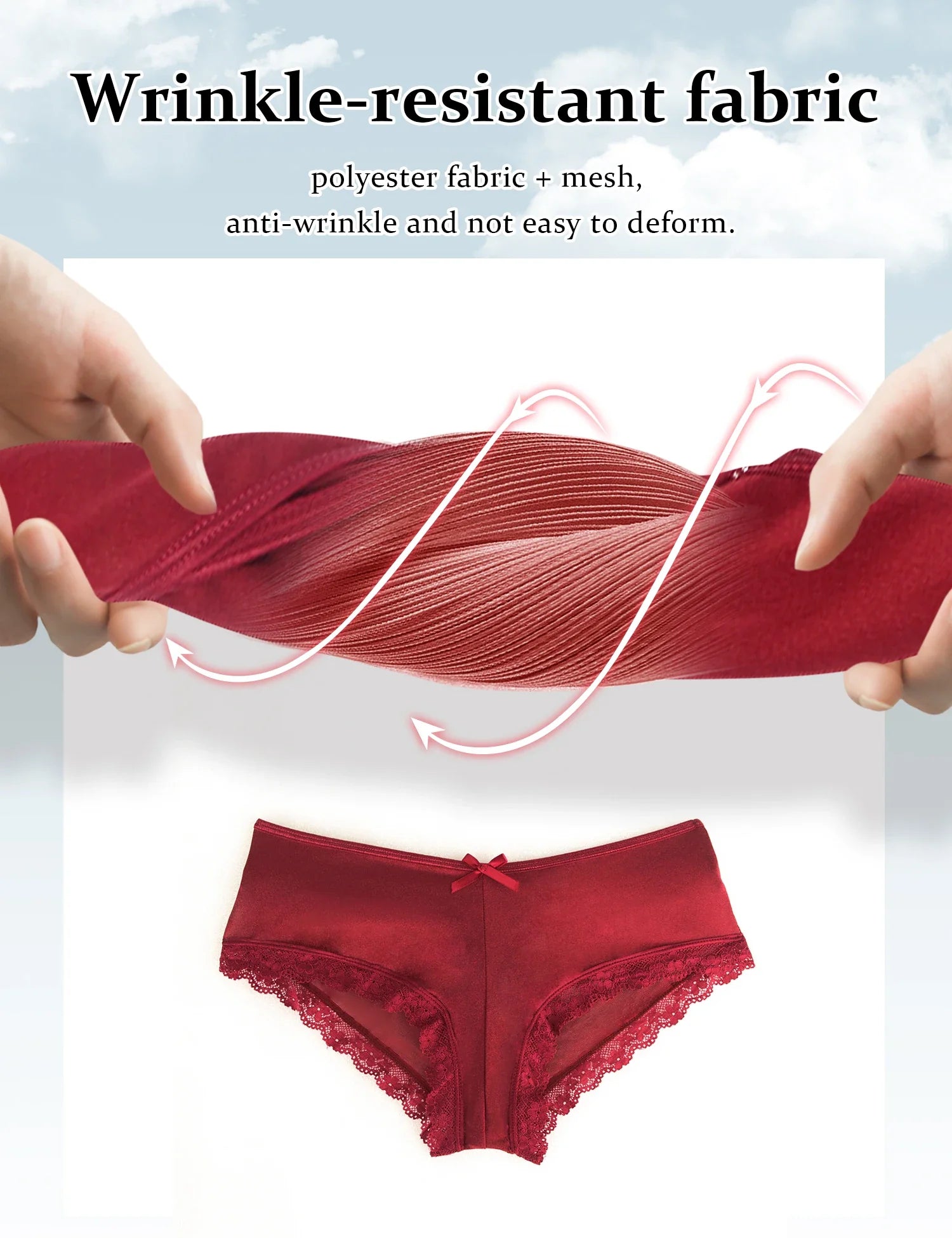 Women's Hollow Out Sexy Panties Low Waist Lingerie Knicker 5XL Plus Size Female Briefs Thongs Red Cotton Tanga Strappy Underwear