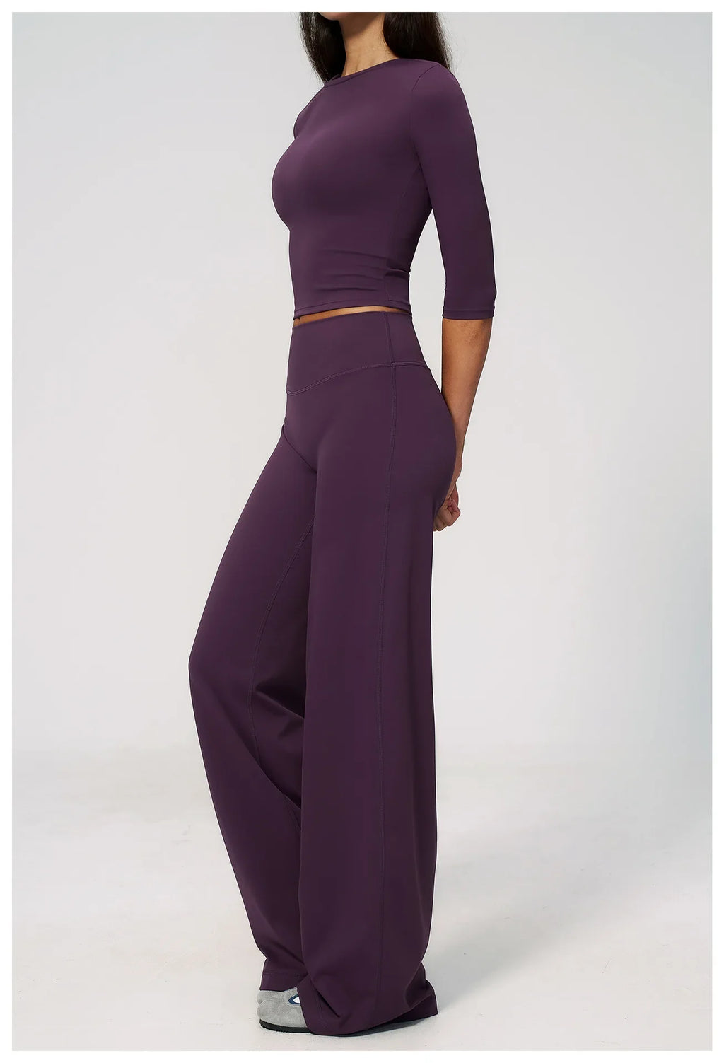 Women Tracksuit Yoga Sets Half Sleeve O Neck Slim Sports T Shirts Fitness Suit Outdoor High Waist Flare Pants Workout Clothes