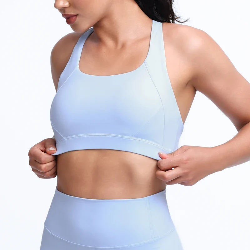 DIAS FIT JOY Cloud feeling wide shoulder strap cross beauty back removable padding sports bra Pilates cycling fitness