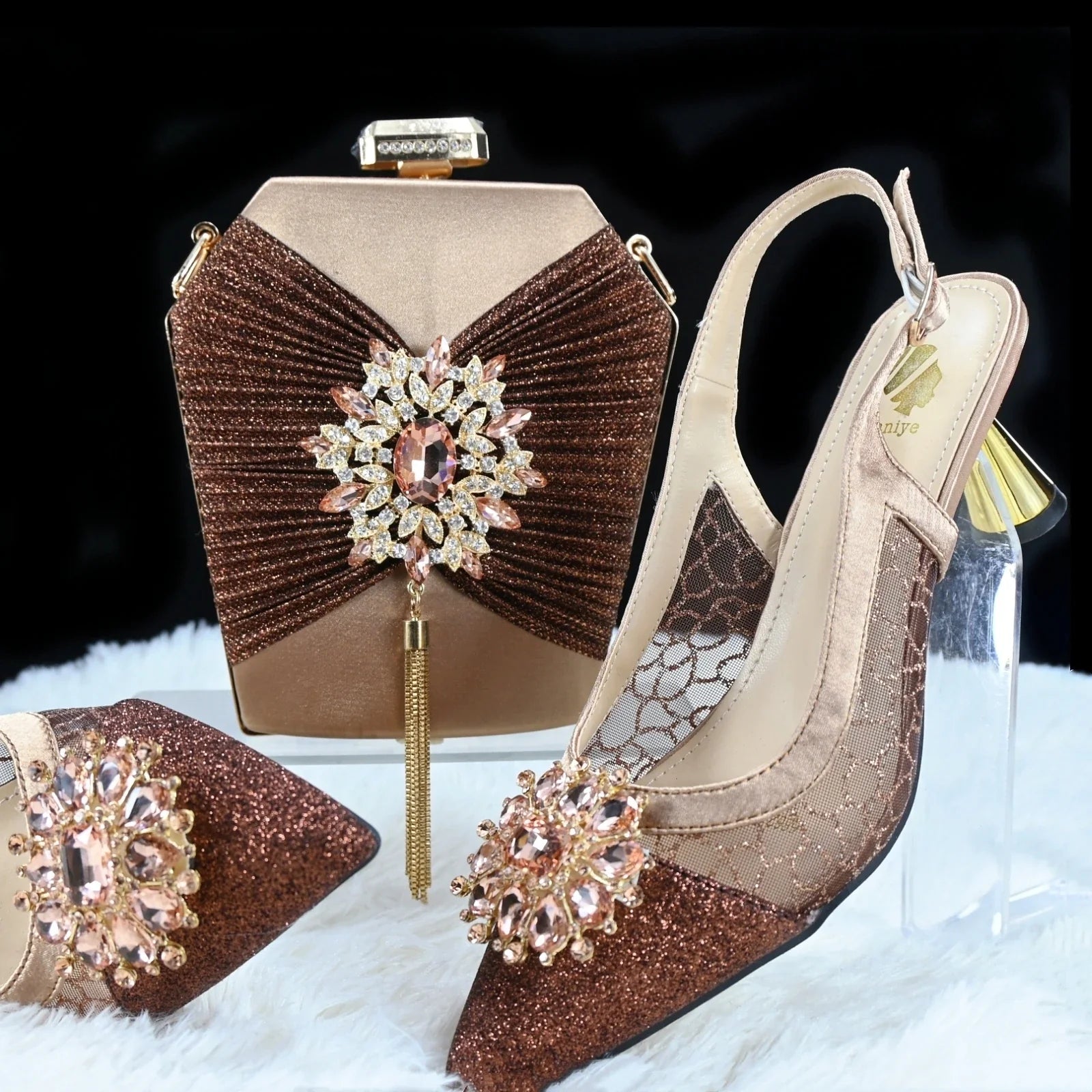 Doershow fashion BLUE Italian Shoes With Bag High Quality Italy Shoe And Bag set For wedding!   HGH1-11