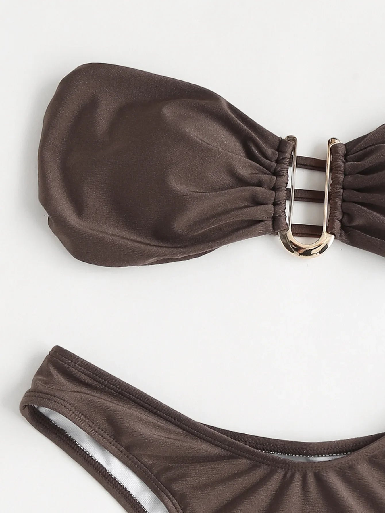 Women Bikini Sets Two Pieces Swimsuit Female Metal High Waist Sexy Bikini Bathing Suit Monokini Swimwear Women Biquini Bakini
