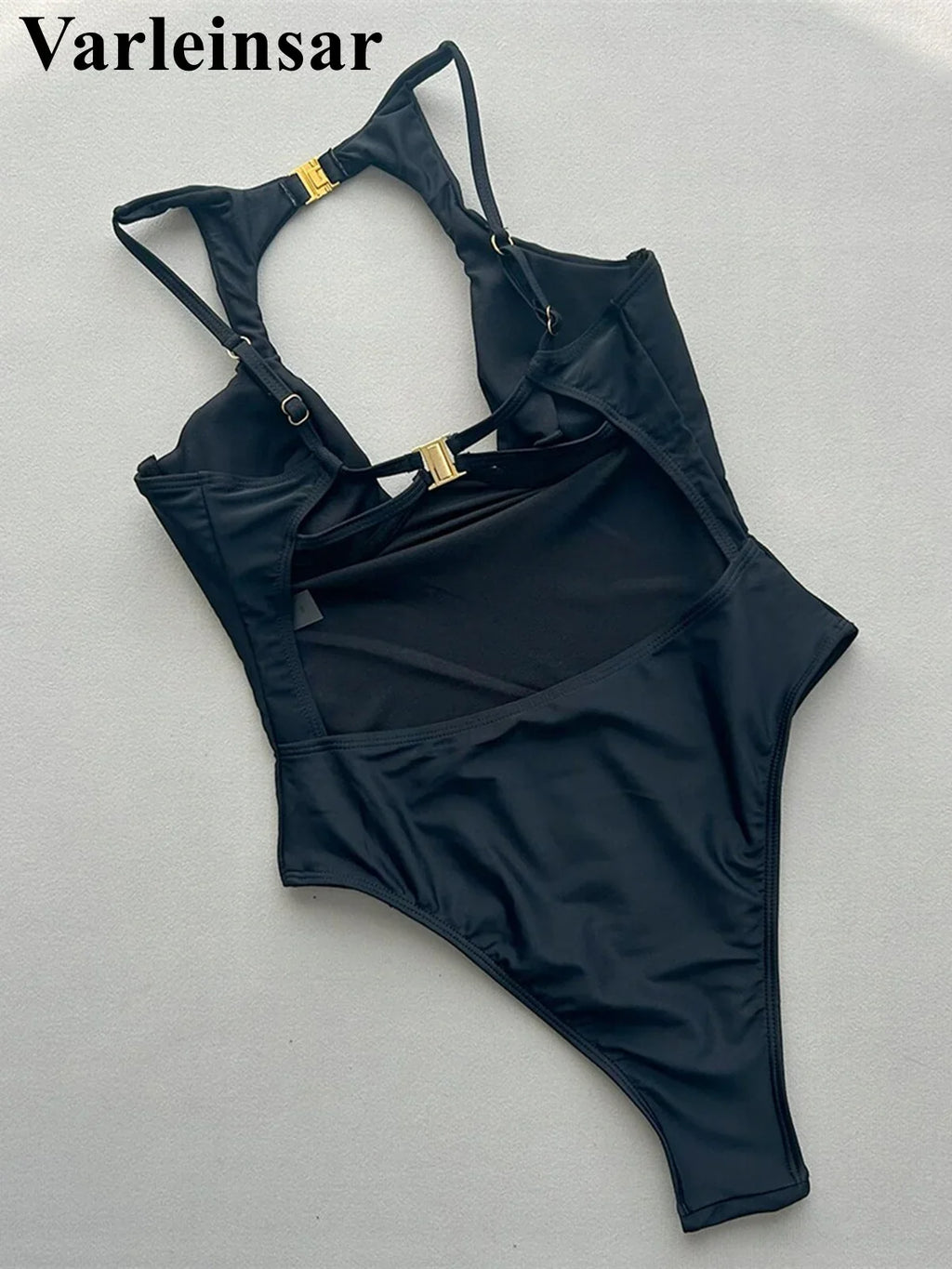 Cut Out Underwired Padded One Piece Swimsuit Women Swimwear Female Backless Backless High Cut Leg Bather Bathing Suit Swim V7515