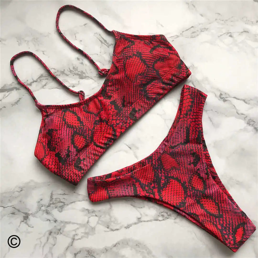 14 Color S - XL Sexy Leopard Bikini Women Swimwear Female Swimsuit Two-Pieces Bikini Set Brazilian Bather Bathing Suit Swim V871