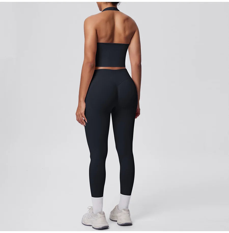 2pcs Yoga Set Gym Outfits Clothes Athletic Wear Yoga Suits For Women Fitness Set Tracksuits Sports Bra Gym Leggings Sportswear
