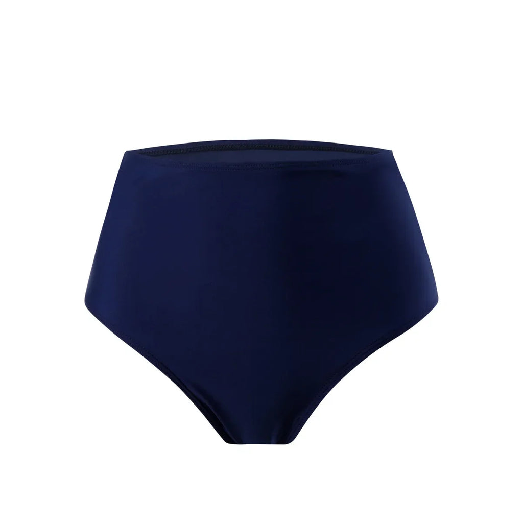 2026 Summer New Women Bikini Swimming Trunks,Solid Color Black Sexy High Waist High Elasticity Bottoms,Beach Swimwear Briefs