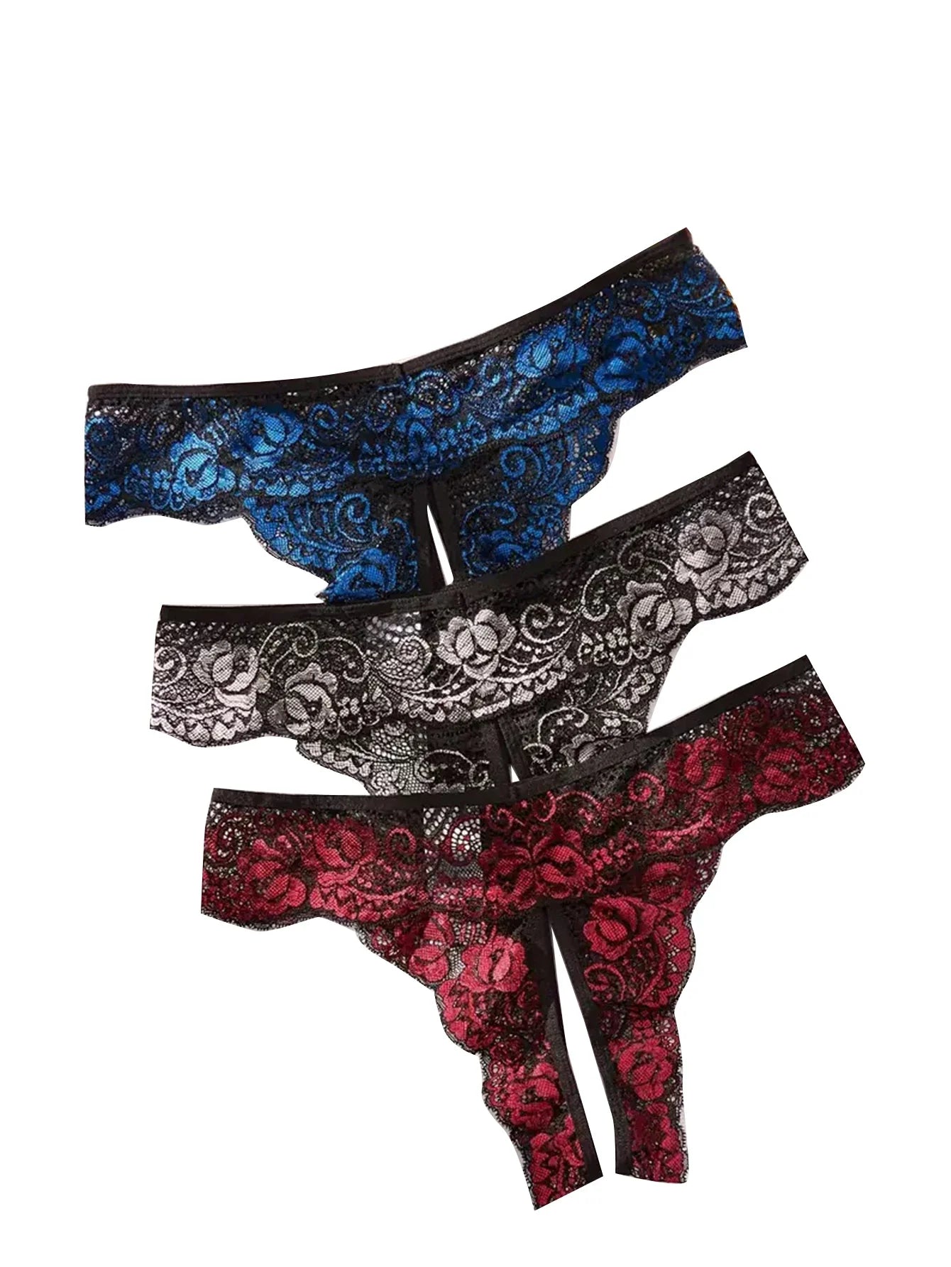 Lace Romantic Floral Thong Soft Women's Underwear G-string Comfortable Female Lingerie