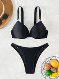 Underwired Bra Cup Bikini Women Swimwear Female Swimsuit Two-pieces Bikini Set Push Up Bather Bathing Suit Swim Lady Beachwear