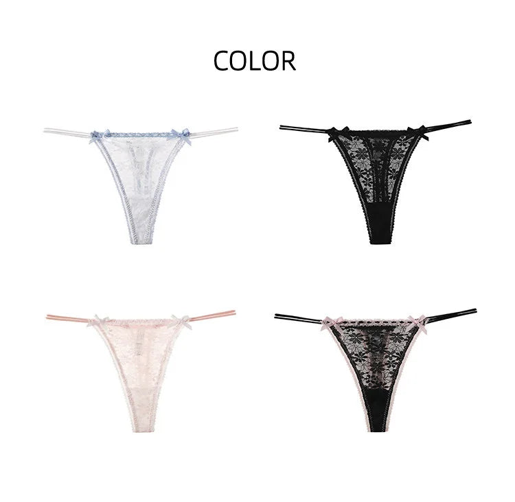 Lace Girls G String Sexy Panties Women Underwear Briefs Hollow Out Thong High Quality Transparent Underpants Lingerie Intimates