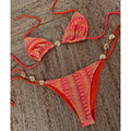 2025 Halter Bikinis Women Swimsuit New Sexy Swimwear Knitted Bikini Set Brazilian Biquini Micro Female Beachwear Party Wear