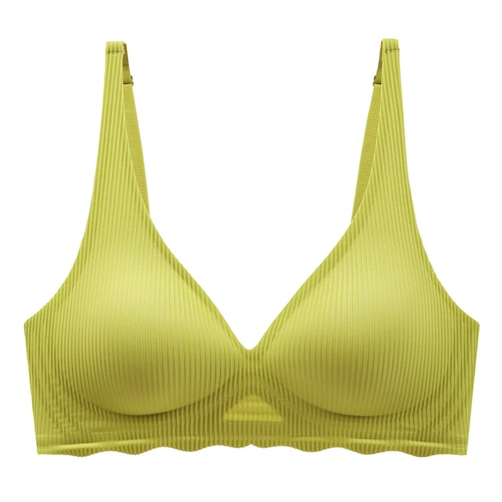 Push-Up Bras For Women Seamless Underwear Non-Wire Bralette Female Sexy Lingerie Deep V-neck Brassiere Solid Color Intimates
