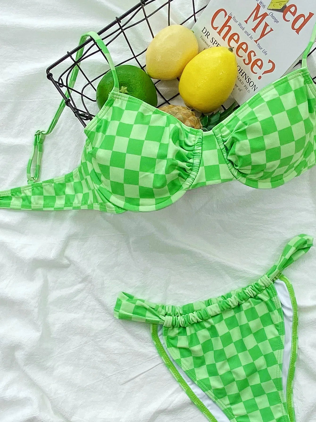 Bikini 2026 Sexy Push Up Swimwear Swimsuit Women Plaid Checkered Bikinis Set Bathing Suit Beach Bikini Female Biquinis Feminino