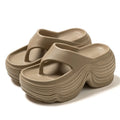 Women Beach Flip Flops Summer Platform Shoes Soft EVA Female Indoor Street Slippers Korean Style Girls Daily Walking Sandals