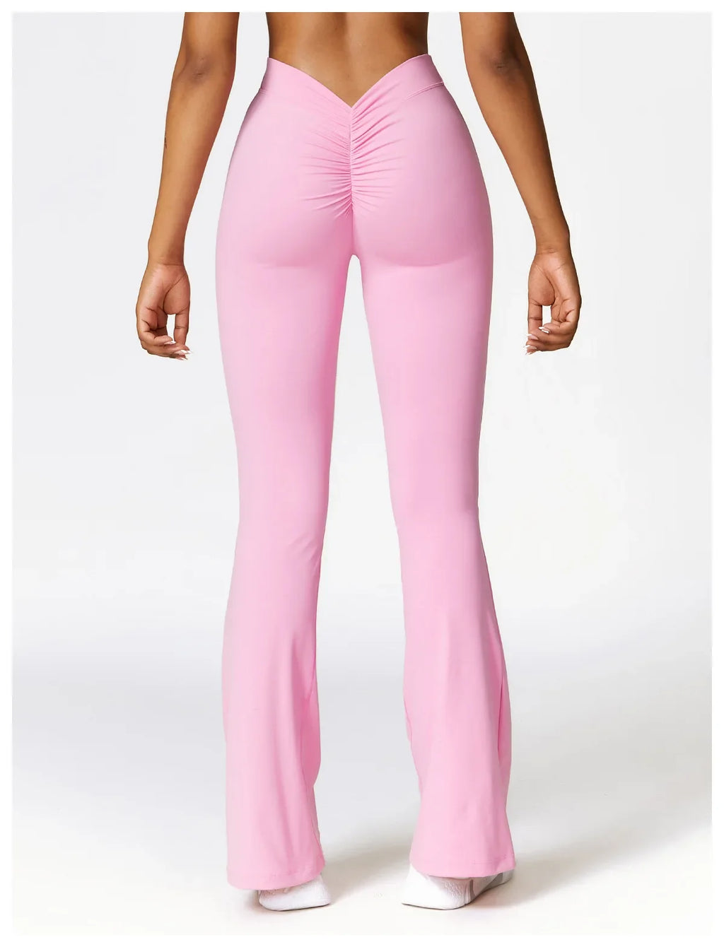 Sexy Sports Leggings Women V Back Scrunch Flares Leggings High Waist Yoga Flares Pants Push Up Gym Leggings Women Yoga Clothes