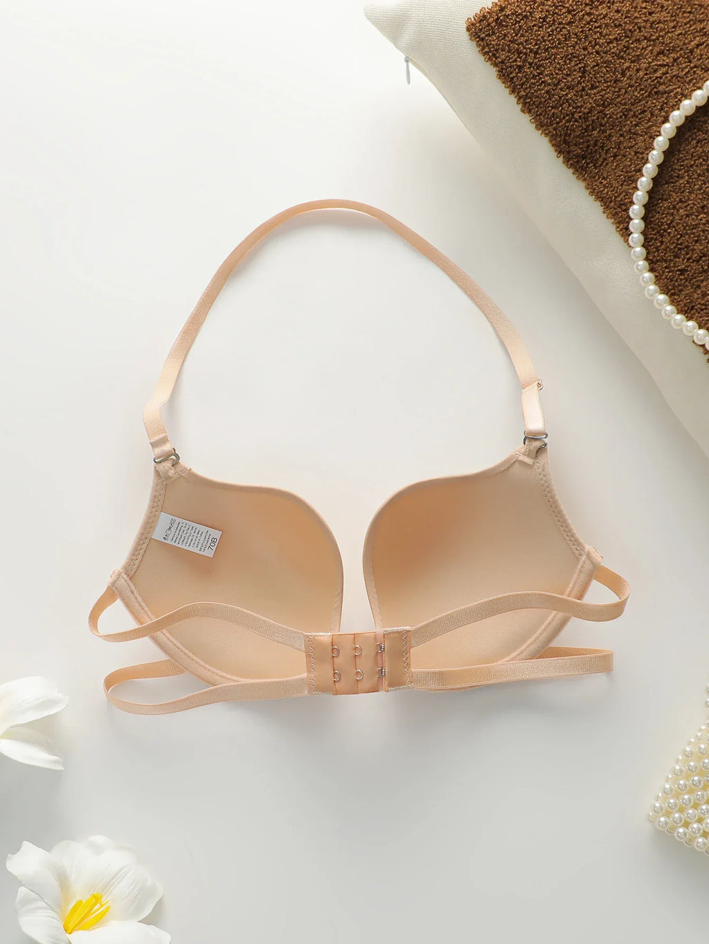 Sexy Lingerie multi-color hollow neck hanging women's underwear 3/4 cup gathering pull up bra party women's underwear J2943