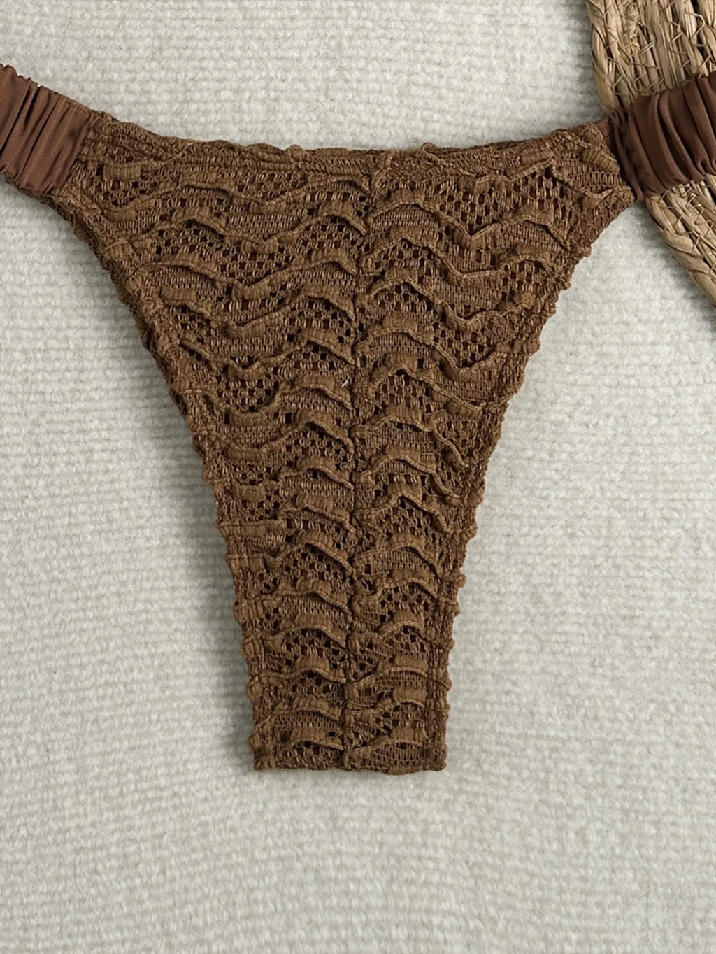 2026 Wrinkled Crinkled Halter Beads Bikini Women Swimwear Female Swimsuit Two-pieces Bikini Set Bather Bathing Suit Swim Lady