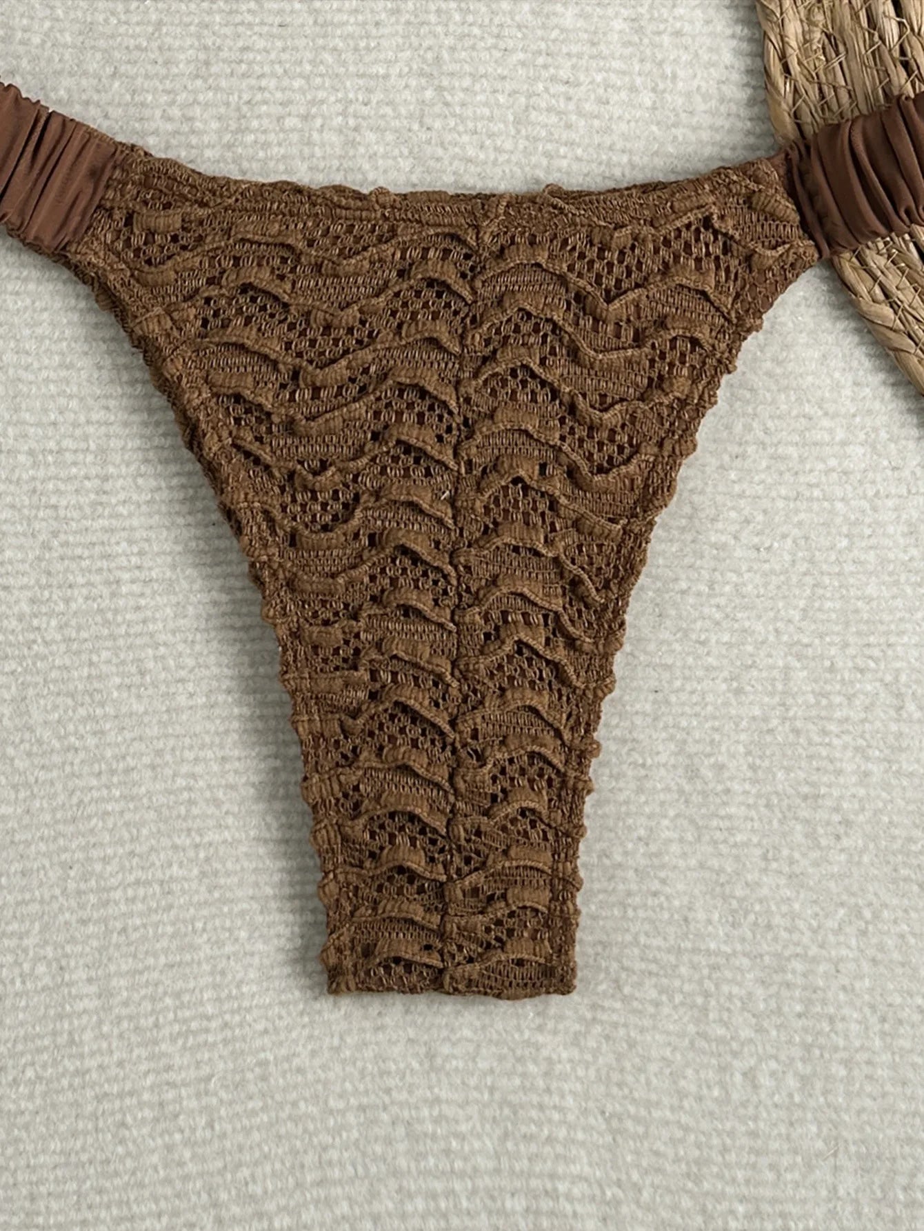 2026 Wrinkled Crinkled Halter Beads Bikini Women Swimwear Female Swimsuit Two-pieces Bikini Set Bather Bathing Suit Swim Lady