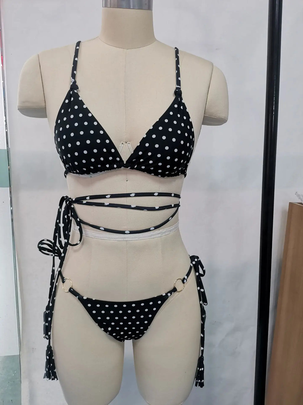 Print Triangle Bikini Set Women Split Swimwear Sexy Bandage Design Micro Bikini Beachwear Summer New Lady Swimming Bathing Suit