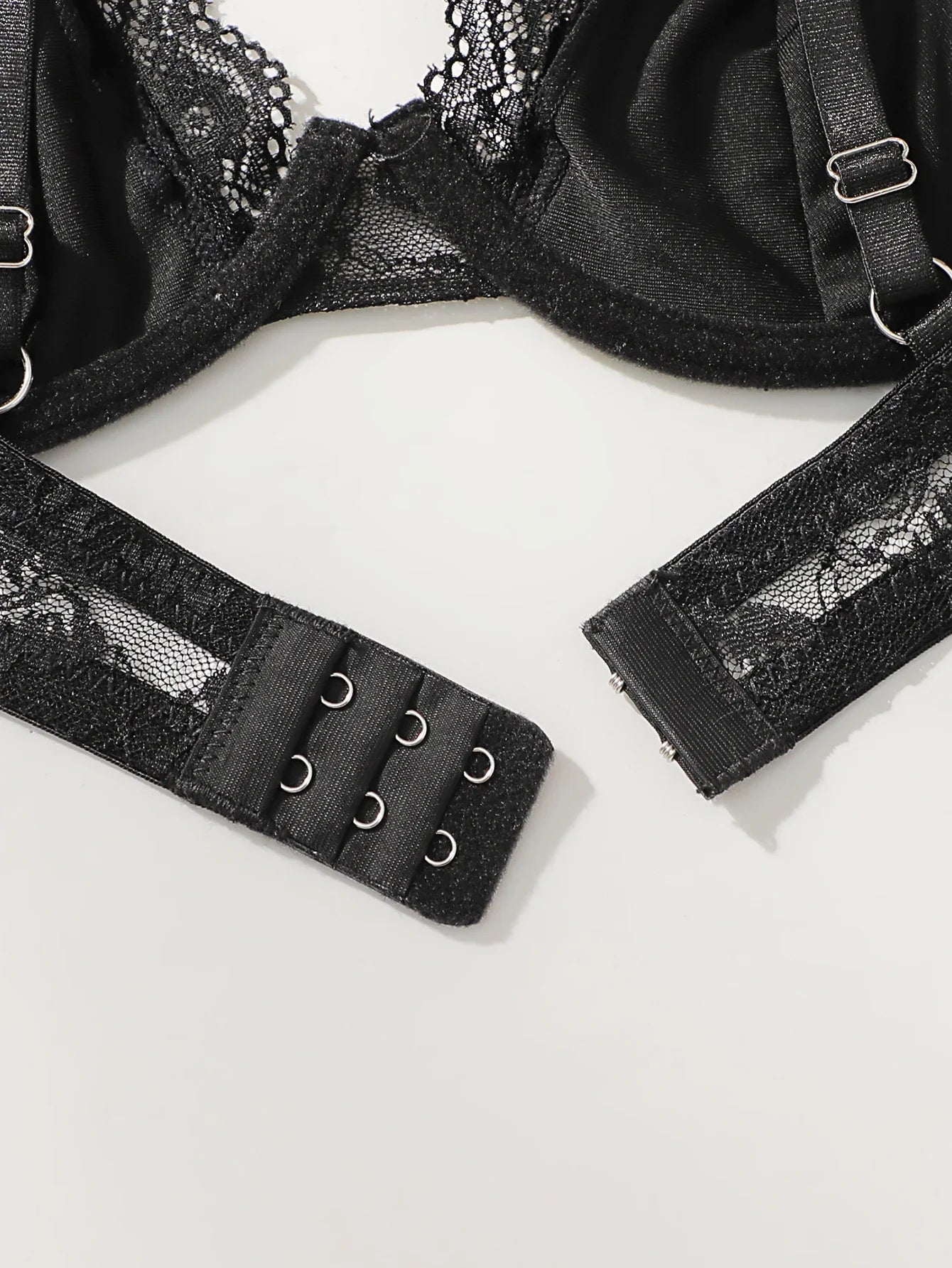 Beautiful fashionable colored strip steel support underwear thin lace semi transparent women's underwear sexy Lingerie HR2635