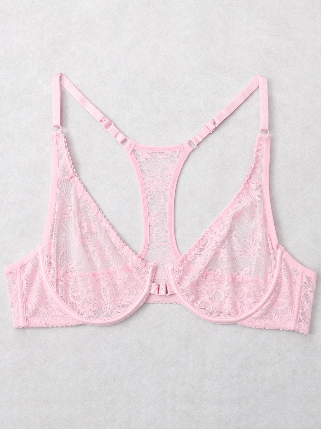 Womens Front Button Lace Bra Underwire Underwear Elegant Embroidery Beautiful bBack Plus Size Lingeire A B C D E F Cup