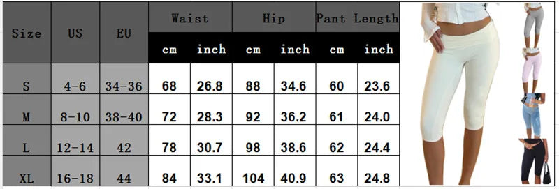 Y2K Low Waist Fold-Over Capri Leggings Solid Color Women High Stretch Slim Fit Knee Length Pants Streetwear Casual Summer Outfit