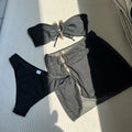 DEKA U Bandeau Bikinis Set Mujer Strapless Swimwear Sexy Women 3 Piece Swimsuit Bathing Suit Biquinis Brazilian Bikini