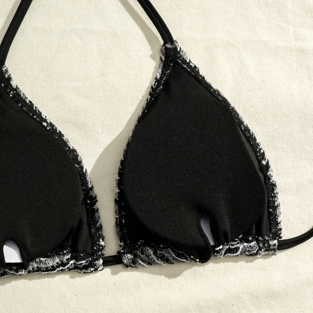 2026 Triangle String Bikinis Women 3 Pieces Swimwear Female Sexy Padded Swimsuit Bathers Bathing Swimming Swim Suit Beachwear
