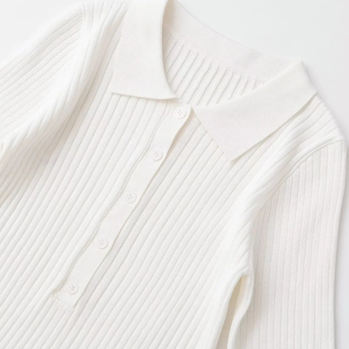 Fashion Casual Short-sleeve Collar Knit Shirt Women White Shirt Short Sleeve Button Down Casual Top For Summer Daily Wear O9JO