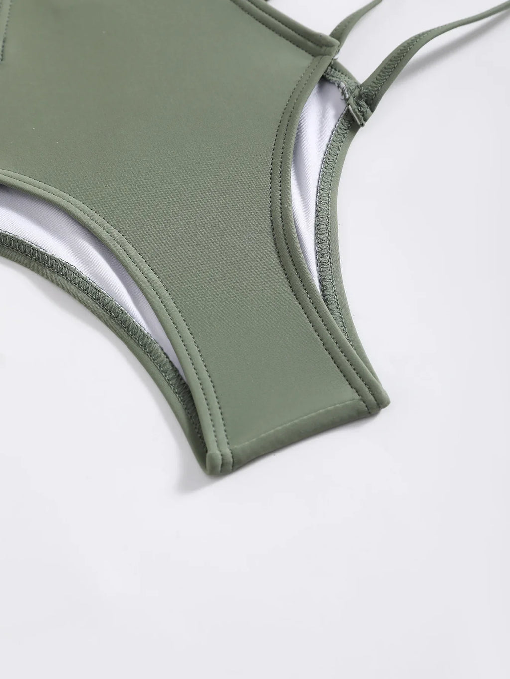 sexy army green push up ring bikinis sets two pieces high waist padded bathing suit beach wear women thong bikini swimsuits